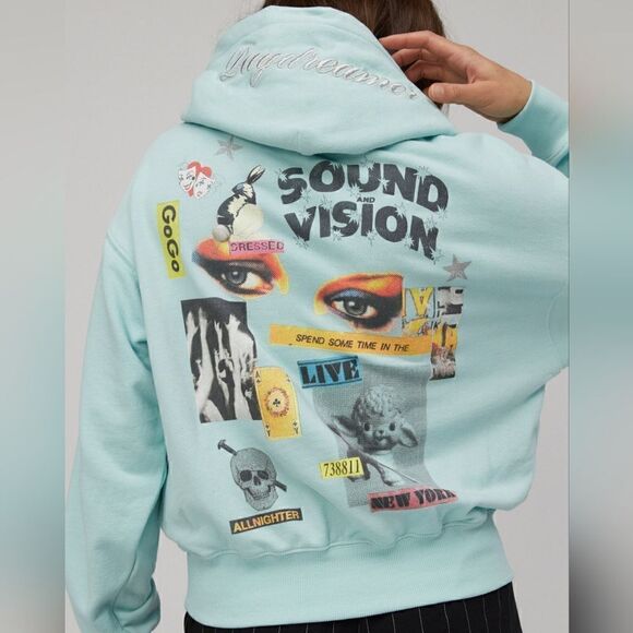 Daydreamer LA Sound And Vision Patch Pocket Graphic Hoodie NWT - Picture 12 of 16